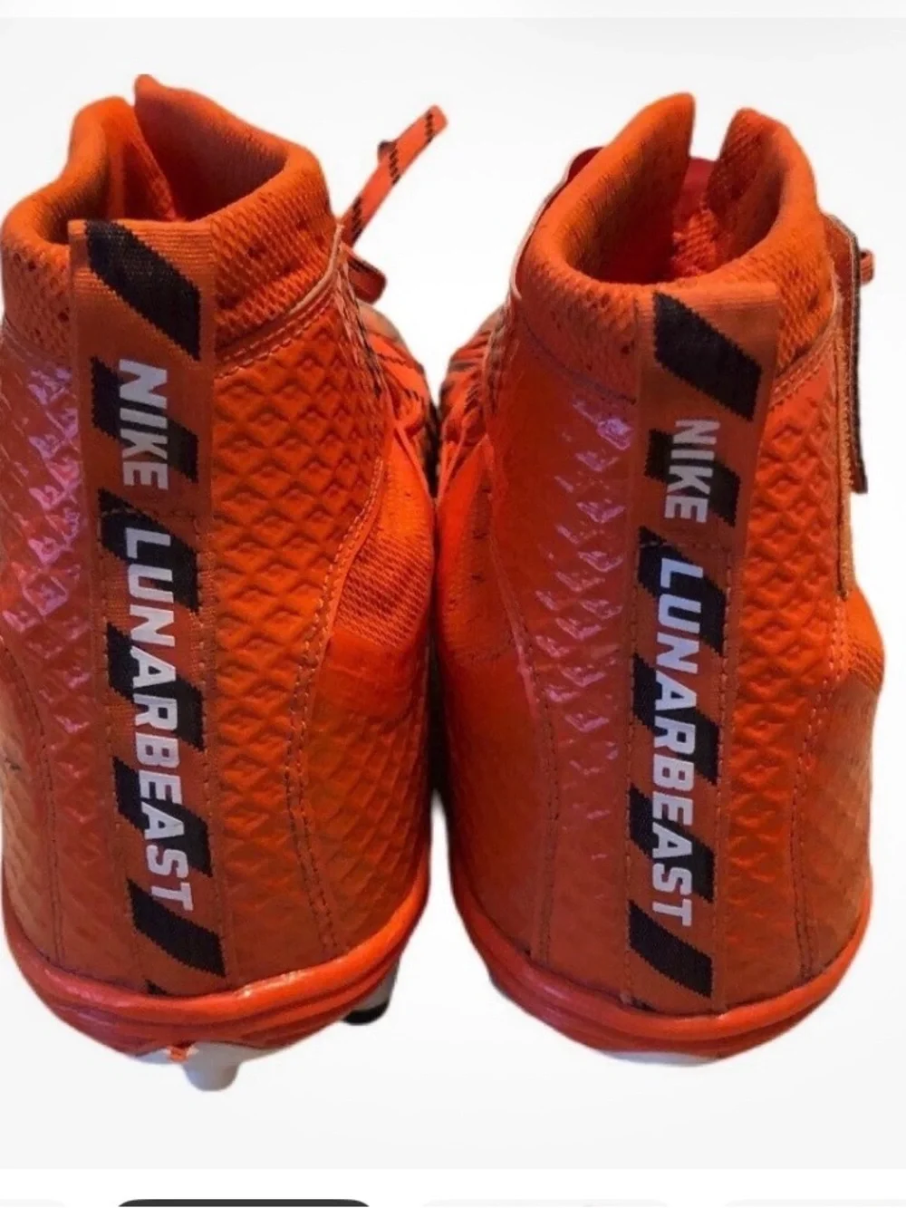 Nike Mens Lunarbeast Elite Orange Football Cleats NikeSkin 847588-410 Sz 14 NWOT